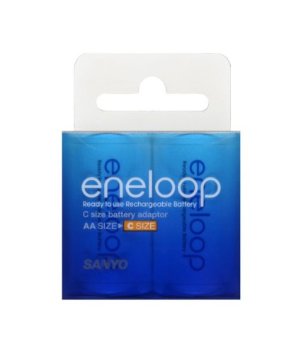 Preisvergleich Produktbild Sanyo eneloop Adapter von AA auf C 2er Pack