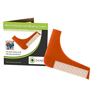 Beard Shaping Tool Template Shaper Beard Guide line up Shape up Curve Cut, Step Cut, Neckline & Goatee (Orange) - Image 3