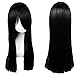 S-noilite® 24" Full Wig for Fancy Dress Parties Cosplay Healthy Hair Long Straight Amine Wigs (Black)