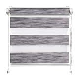 kein Bohren notwendig TODAMI Duo-Rollo Klemmfix ohne Bohren Doppelrollo Seitenzugrollo Kettenzugrollo 150 cm 70 cm Stone