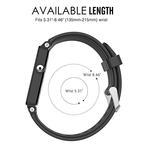 MoKo Garmin Vivoactive Correa de Reloj  Suave Silicona Reemplazo Watch Band para Garmin Vivoactive   Vivoactive Acetate Sports GPS Smartwatch - Negro