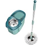 ☆ La caja contiene: 1 x Cucharón para trapeador, 1 x Escurridor giratorio, 1 x Mango telescópico, 2 x Cabezal de microfibra.