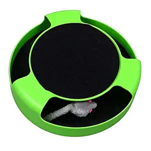 Jippco Best Interactive Toys for Cats - Motion Mouse/Mice and a Scratching Pad, Catch The Mouse, Catnip, Cat Scratcher Catnip Toy