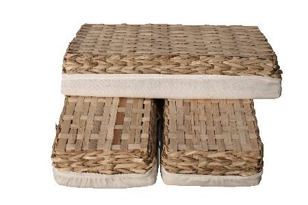 3tlg ECKIGES KORBSET FÜLLKORB BROTKORB OBSTKORB WEIDENKORB FLECHTKORB AUFBEWAHRUNGSKORB - 3