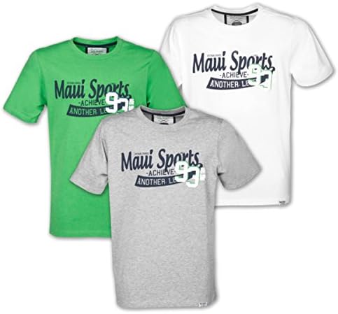 Maui Sports Men's Fitness Sport Basic T-shirt Sports Top Sizes M – XL T-Shirt, grey melange