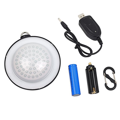 Camping Lampe LED Campinglampe Zelt Laterne Camping Laterne – 60 LED Wiederaufladbare Hängende Lampe mit USB Kabel und Batterie für Camping Wandern und Notfall - 7