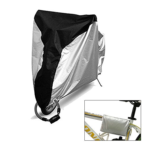 Fahrradabdeckung, Sounor 190T wasserdichte dehnbare Fahrradgarage, Fahrradschutzhülle, Universal Fahrrad Regenschutz, Gewebeplane, Schutzbezug 200x70x110CM - Schwarz