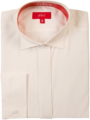 Mens new ivory cream wedding prom shirt wing collar for dress tuxedo cotton blend 14.5 15 15.5 16 16.5 17 17.5 18 18.5 19 20 s m l xl xxl 3xl (15)