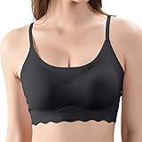 Moserian Fahion Damen Trackless Sport-BH Sexy Lingerie Sleeping Underwear Ring-Free-BH