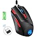 Produktbild Wiederaufladbare 2,4Ghz Kabellose Gaming-Maus mit USB-Empfänger,4800 DPI,Programmierbare 7 Tasten mit 3 Farben Hintergrundbeleuchtung für Macbook,Laptop und Computer PC (600Mah Lithium-Batterie) - Neu