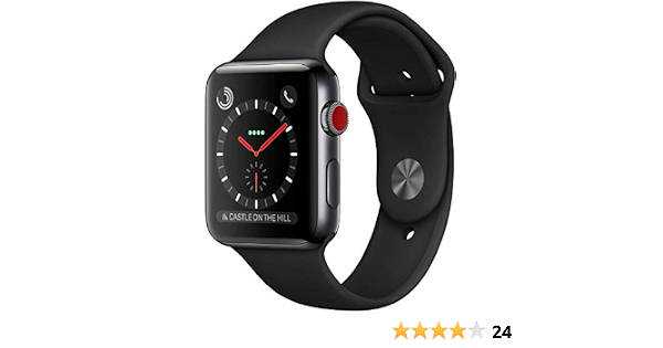 Apple Watch Seires 3 42mm - Edelstahlgehäuse Space Grau Schwarz  Sportarmband: Amazon.de: Elektronik \u0026 Foto
