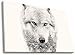 Produktbild Wolf Kunst Wald in 100 x 70 cm - Hochwertige Leinwandbilder & Kunstdrucke, Dekoration für Ihre Wohnräume