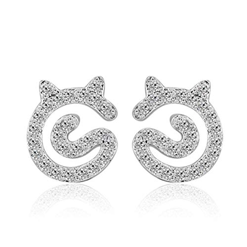 Preisvergleich Produktbild Katylen Mode Katze Ohrringe Hypoallergenic Ohrschmuck Weiblich, Tablett, Wie Gezeigt