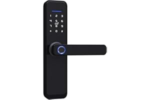 Yagusmart Intelligent Smart Lock Biométrique d'empreinte Digitale, Serrure de Porte électronique, Serrure de Porte Intelligente, Travailler avec l'application Smart Life (dual)
