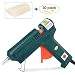 Produktbild FIXKIT Heißklebepistole 100W Klebepistole mit 2 mm Düsedurchmesser inkl. 30 stk. Klebesticks (11 mm, transparent) für DIY Kunst Handwerkprojekte Hausreparaturen, dunkelgrün