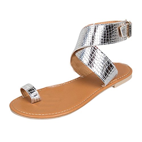 Preisvergleich Produktbild cinnamou Stickerei Babyschuhe Baby Mädchen Jungen Soft Sole Schuhe Sneakers Casual Sandalen Süße Anti-Rutsch-Babyschuhe Krippeschuhe Strandschuh (41, Silber)