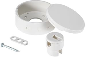 F.H. ANA Baldachim rozdzielczy z akcesoriami, rozdzielacz sufitowy, puszka rozdzielcza, puszka natynkowa, puszka przyłączeniowa (biała)