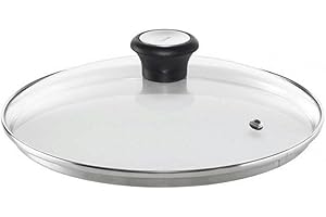 Tefal Tapa cristal 30 cm 280978 Tapa de cristal con ventilación de vapor integrada, pomo cómodo, apta para sartenes, ollas y guiseras