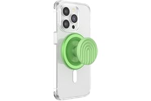 PopSockets: PopGrip Round para MagSafe - Anillo Adaptador para MagSafe Incluido - Soporte y Agarre para Teléfonos Móviles y Carcasas con un Top Intercambiable - PopOut Curves Matcha Dew