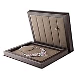 SSHLJZYN Tragbare Schmuckschatulle Doppelringhalskette Aufbewahrungsbox-Displaybox