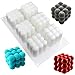 Produktbild Teepao Backen Weiß quadratisch Silikon 3D Magic Cube Bubble Form Mousse Kuchen Form Dessert Schokolade Dekorieren Werkzeug Gelee Desserts Formen Süßigkeiten Gummi Form DIY Backwerkzeug