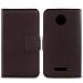 Produktbild Gukas Design Echt Leder Tasche Für Motorola Moto Z XT1650 / Z Play / Z Force 5.5" Hülle Lederhülle Handyhülle Handy Flip Brieftasche mit Kartenfächer Schutz Protektiv Genuine Premium Case Cover Etui Skin (Dark Braun)