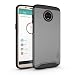 Produktbild TUDIA Motorola Moto Z3 Play Hülle, Moto Z3 Hülle, Slim-Fit Merge Dual Layer Schutzhülle für Motorola Moto Z3 Play (Metallic Slate)