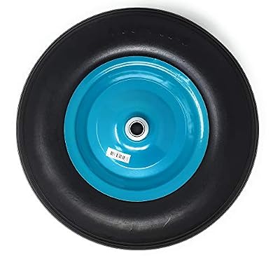 DWT-Germany 100380 Roue de brouette en polyuréthane avec roues en caoutchouc sans crevaison 4 00-8 100 x 400 mm