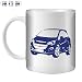 Produktbild STUFF4 Tee/Kaffee Becher 350ml/Blau/Corsa OPC E/Weißkeramik/ST10