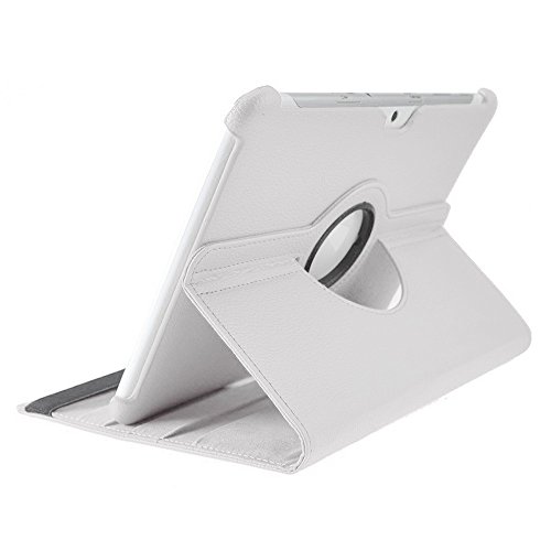 COOVY® 360° ROTATION COVER FÜR SAMSUNG GALAXY TAB 10.1 N GT-P7500 GT-P7501 GT-P7510 GT-P7511, TAB 2 10.1 GT-P5100 GT-P5110 SMART HÜLLE TASCHE ETUI CASE SCHUTZ STÄNDER Farbe weiss - 4