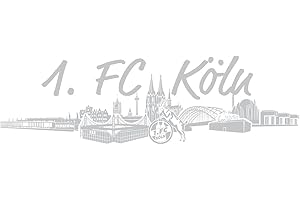 1. FC Köln Autoaufkleber Aufkleber Sticker Auto Autozubehör SKYLINE silber, 5020063