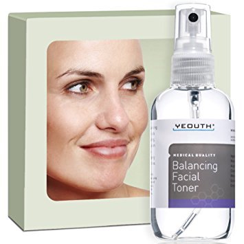 Facial Toner for Rebalancing Skin, Prep, Hydrate, Tone, Refresh, Anti Ageing Regimen, Restore Skin Tone, Pore Minimizer - YEOUTH - Large Size 3.4 fl oz - 100% Money Back Guaranteed
