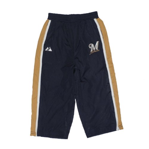 Infant MLB Milwaukee Brewers Track Pants with Embroidered Logo 18M Multicolor