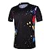Produktbild Herren T-Shirt!Sannysis Männer Mode T-Shirts Herren Kurzarm Tops (XXL, Schwarz2)