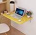 Produktbild Willesego Klappwand Tisch Holzfarbe Gelb Küche & Esstisch Computer Schreibtisch Laptop Tisch Wand-Lerntisch Kinder Studie Schreibtisch Faltbare Größe Optional (Größe: 100 * 50cm) (Größe : 90 * 40cm)