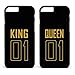 Produktbild Doppelhülle - King & Queen - Schwarz | König | Dame | Pärchen | Liebe | Love, Hüllendesign:Design 2, Handy:Apple iPhone 8