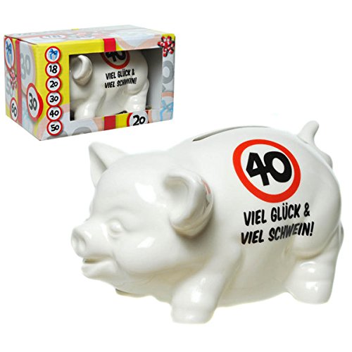 Udo Schmidt Sparschwein zum 40. Geburtstag zum aufschlagen