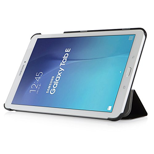 iHarbort® Samsung Galaxy Tab E 9.6 Hülle – Ultra Slim Leder Tasche Hülle Etui Schutzhülle Für Samsung Galaxy Tab E 9.6 Zoll T560 T565 Case Cover Holder(Galaxy Tab E 9.6, schwarz) - 2