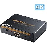 HDMI Audio Splitter Extractor, EAKAI 4K HDMI zu HDMI + Optical/Toslink/SPDIF + analog L/R Stereo Audio Konverter