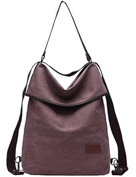 Travistar Damen Rucksack Canvas Schultertasche Handtasche – Damen Multifunktionsbeutel für Arbeit, Schule und...