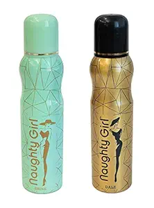 Naughty Girl SHINE & DALE Deodorant Combo of 2, 120ml each