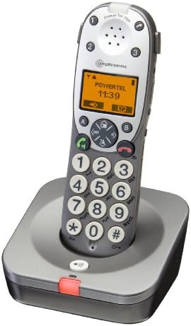 Amplicomms Powertel 700 Big Button Single Cordless Amplified DECT Telephone - Anthrachite