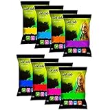 colores polvo asepxia Colores muy vivos e intensos EUTOPICA Polvos Holi - 16 Bolsas de 100 Gramos - HOLIDOLLY®