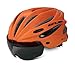 Produktbild INOOY Gebirgsfahrrad Mit Schutzbrille-Gläser Eins-Reithelm-Männer Und Frauensicherheitshut-Fahrradausrüstung,Orange