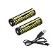 Produktbild Combo: 2x Nitecore NL1834R USB Rechargeable Battery 3400mAh 18650 w/USB Charging Cable +FREE Eco-Sensa Battery Case