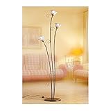 Anzahl der lichter: 3 Stehleuchte 3-leuchten aus schmiedeeisen mit gerichten verarbeitet nudel-stil-vintage-landhausstil - h 183 cm