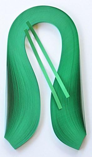 Quilling Paper Strips Width 3/5 mm, 200 pcs. 420 mm Length, Dark Green Color