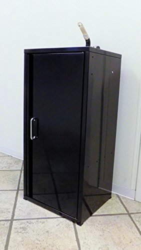 BBT@ / Mobiles Waschbecken im Stahlblech-Schrank Schwarz / Sofort einsatzbereit / Inklusive Edelstahl-Spüle, Tauchpumpe, Netzteil, Wasserhahn, Staufach, große Kanister für Frischwasser und Abwasser / Spülbecken Handwaschbecken Waschstation Camping