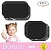 Produktbild Fesoar Sonnenschutz Auto, Auto Sonnenschutz Kinder Baby mit UV Schutz Sonnenblenden für Kinder Sonnenschutz für Seitenscheibe Sonnenschutz für Heckscheibe Schwarz 4 Stück (51 * 31cm+44 * 38cm)