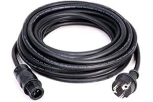 AC Kabel 2m/3m/5m/10m, Betteri BC01 Buchse auf Schuko Stecker (IP44), für Mikrowechselrichter Hoymiles, Deye, Envertech, TSUN, NEP... (10m)